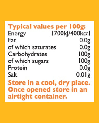 Whitworths Caster Sugar Nutritional Information