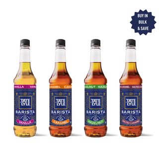 Mixture of Tate & Lyle Beverage Syrup bottles