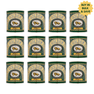 Multiple tins of 'S. Golden's' with a 'Buy in Bulk & Save' label.