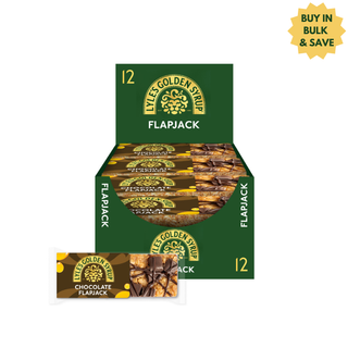Box of Lyle's Golden Syrup Flapjack with a smaller flapjack box on a white background