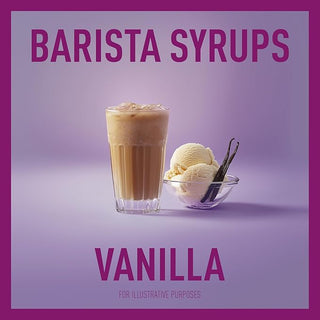 Cup of iced coffee next to a bowl of Vanilla ice cream