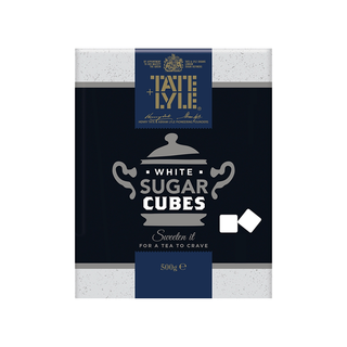 Tate & Lyle white sugar cubes packaging on a white background