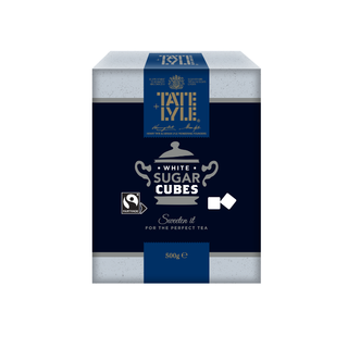 Tate & Lyle white sugar cubes packaging on a white background