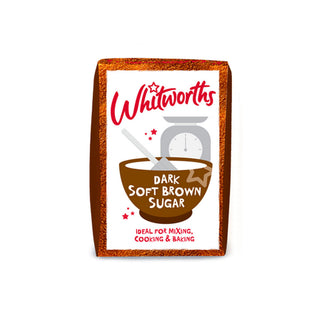 Image of a Whitworths Dark Soft Brown 500g bag of sugar